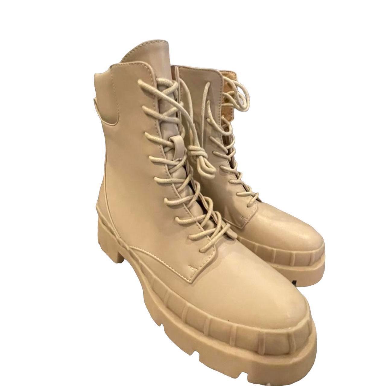 Princess Polly Women's Cream Boots Depop