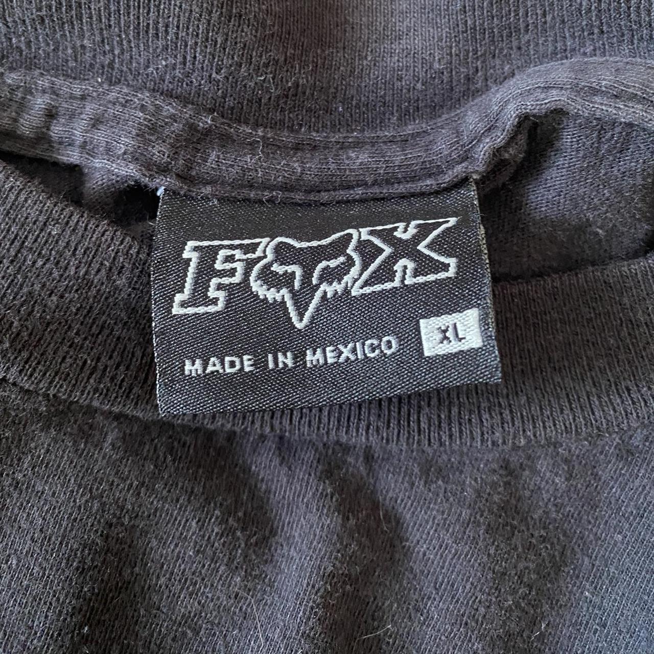 Fox Racing Men's Black and Grey T-shirt | Depop