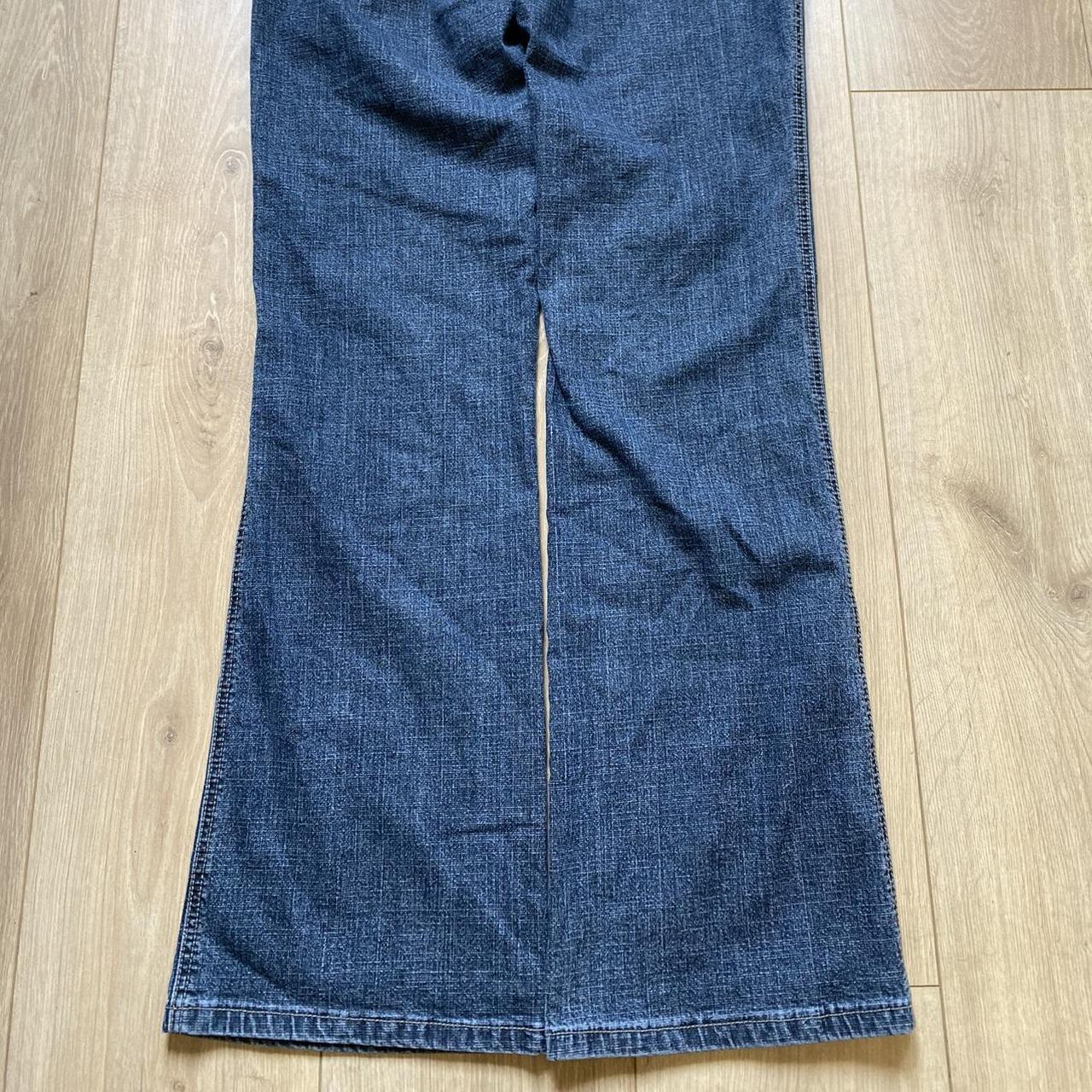 激安スーパーの“売上対決” Vintage 90's archive Y2k Dark denim Zippers Flared | Depop パンツ