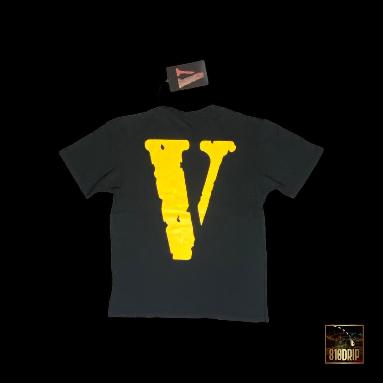 Black and yellow vlone shirt hotsell