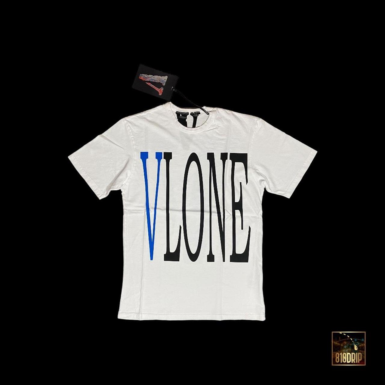 Vlone blue shop staple tee