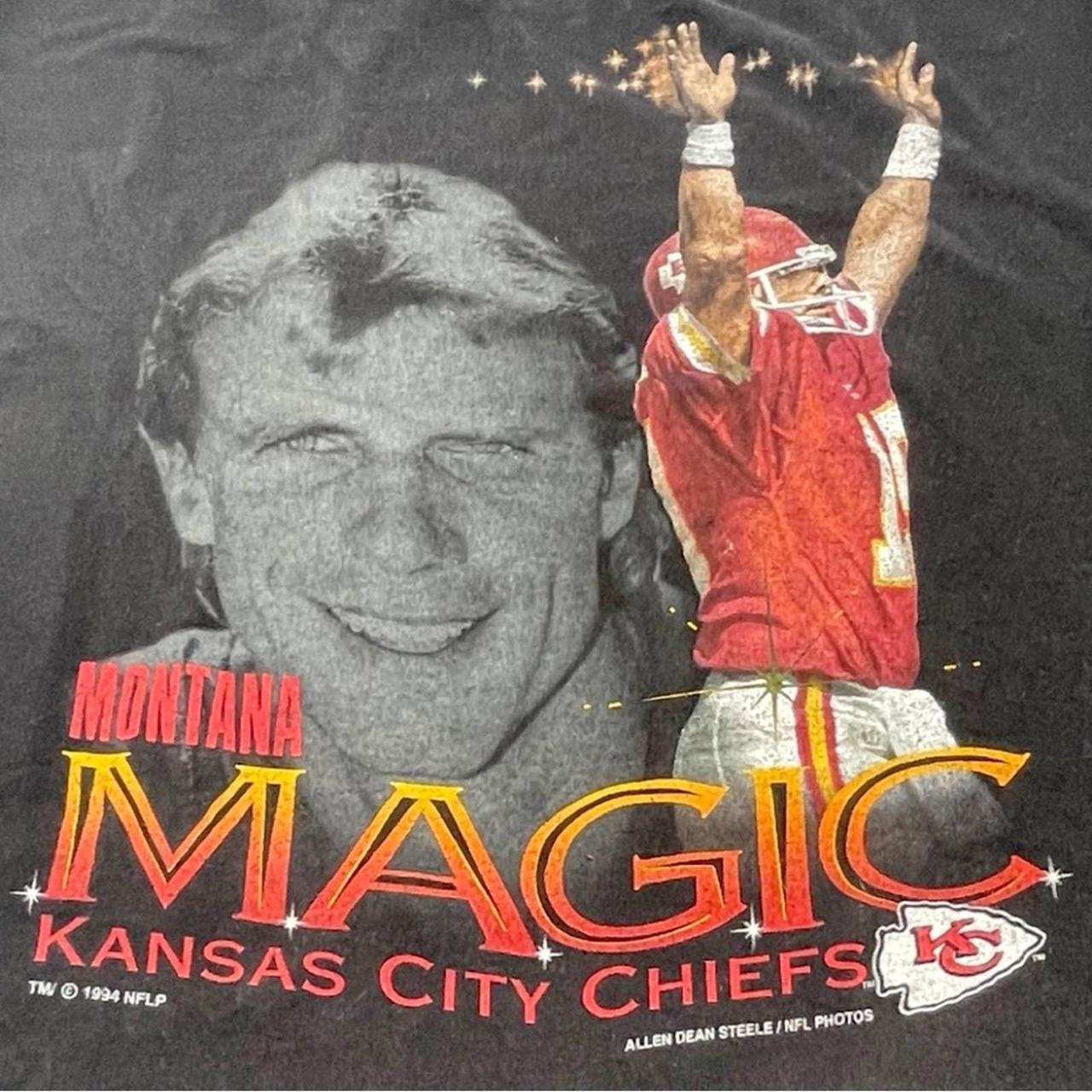 Vintage 1994 Salem sold Kansas City Chiefs Joe Montana Comic Magic T-Shirt XL USA