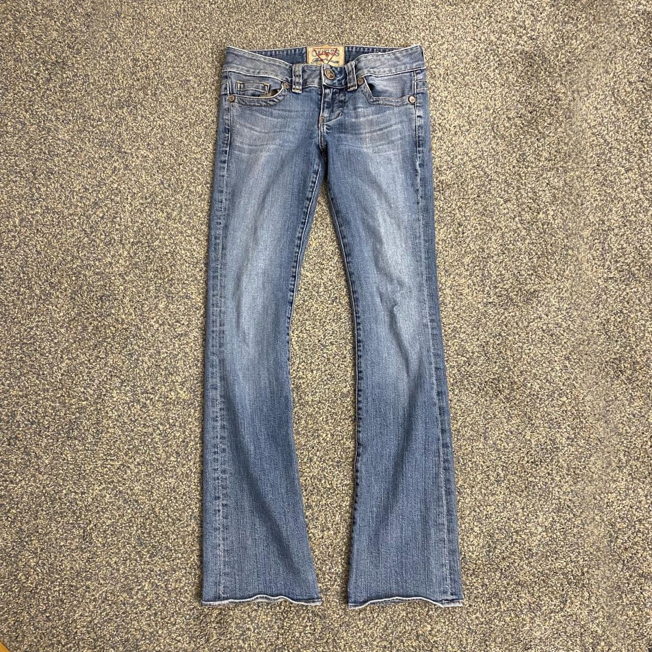 Guess vintage low rise flair jeans SIZE: 28 / 31.5”... - Depop