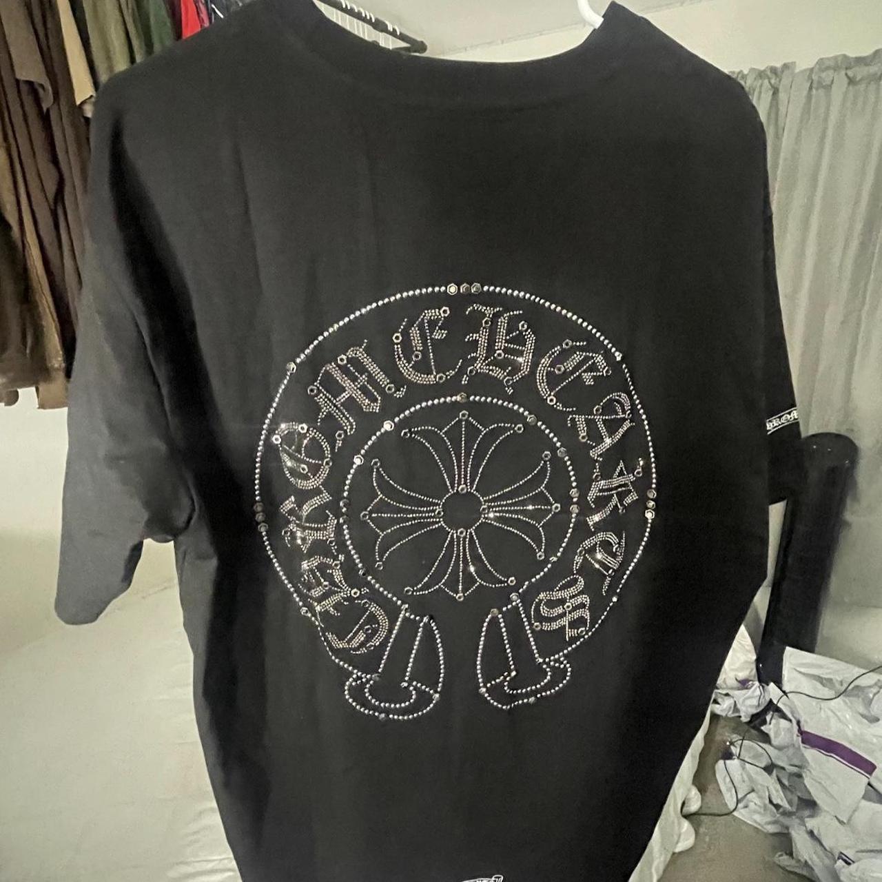 CHROME HEARTS RHINESTONE TEE TAGS ON SIZE XL... - Depop