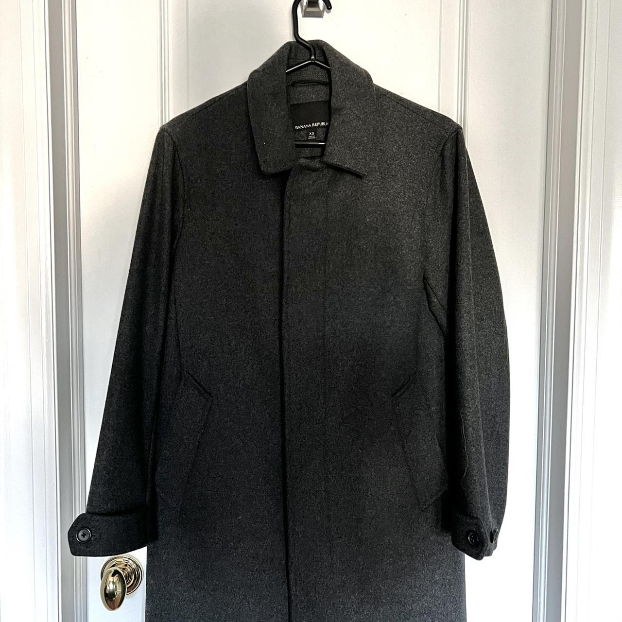 Banana Republic Men's Grey Coat | Depop