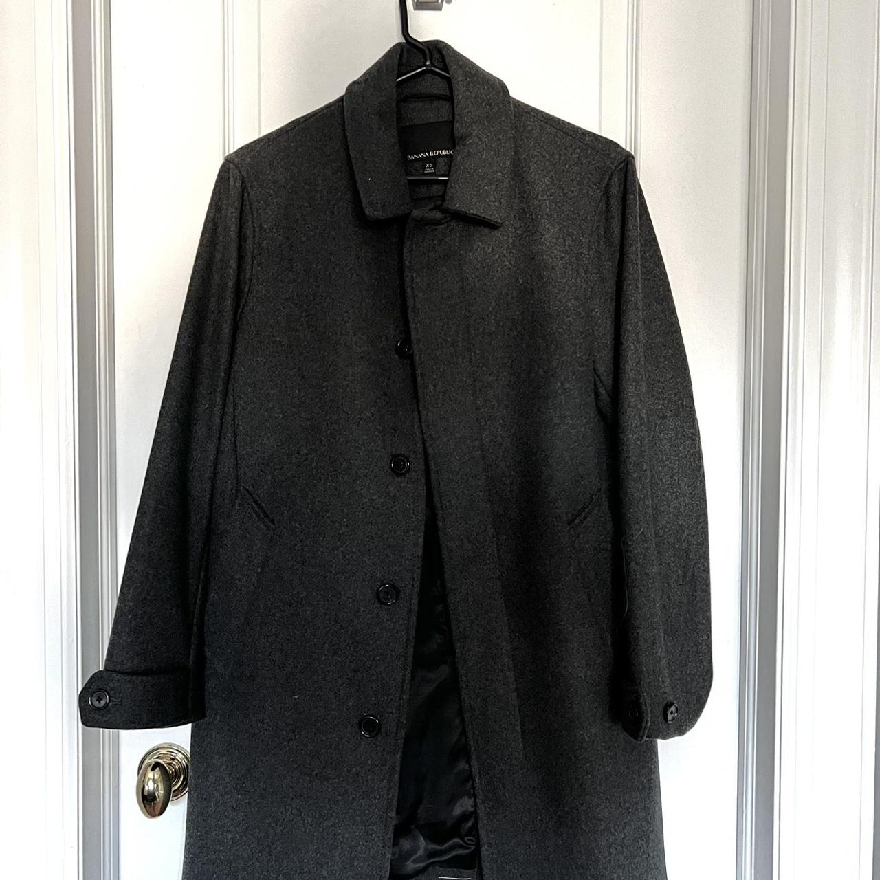 Banana Republic Men's Grey Coat | Depop