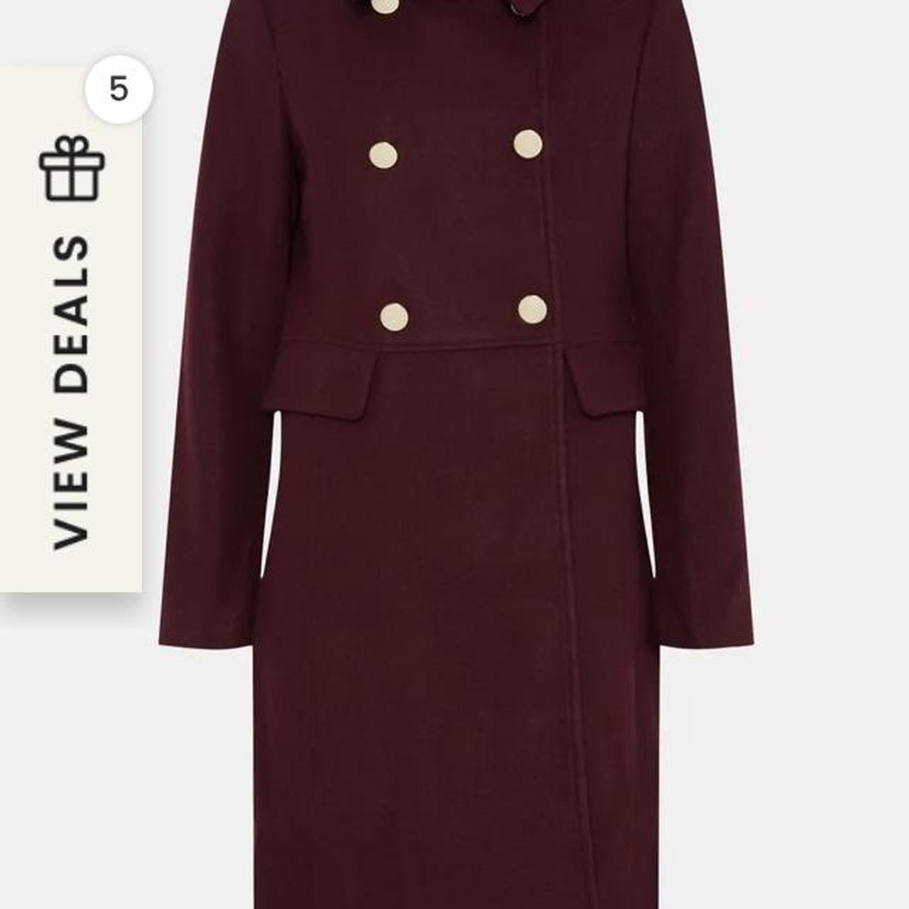 Oasis burgundy outlet coat