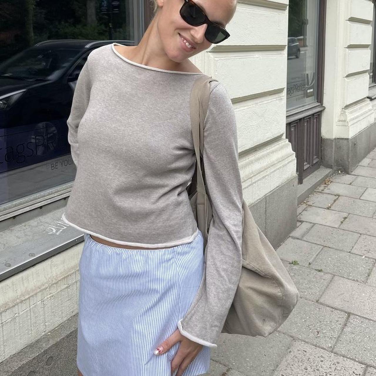 DJERF AVENUE SWEATER IN OAT RRP 159 AUD TRIED ON... - Depop