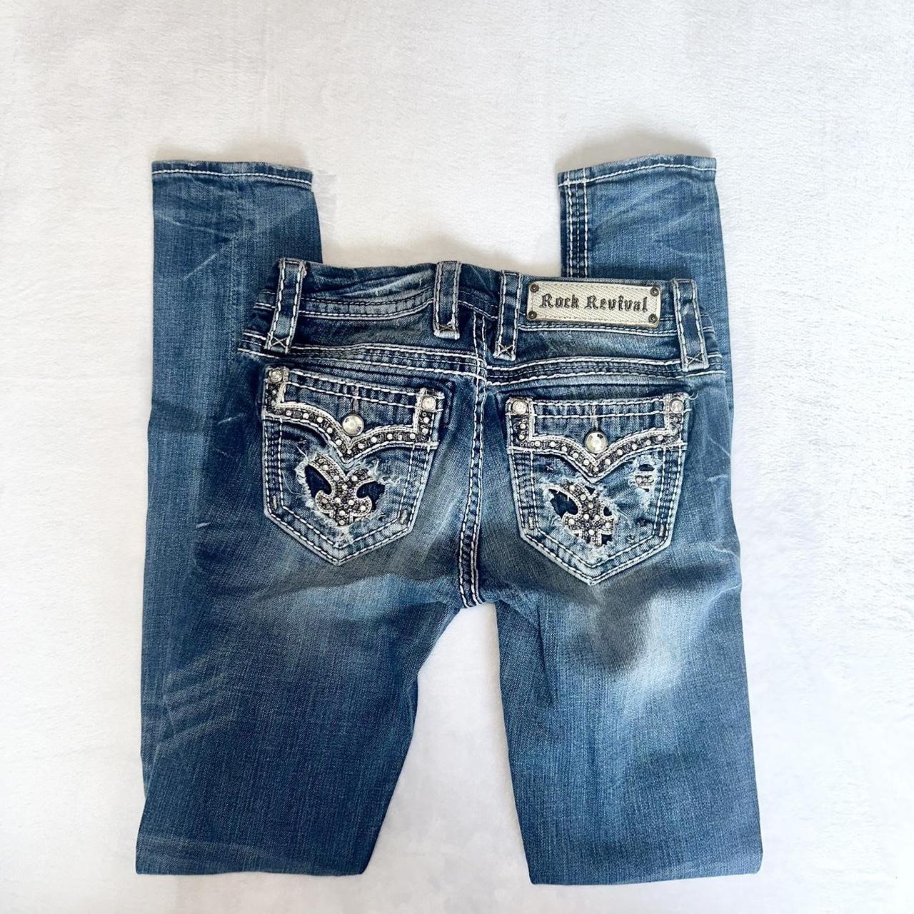 RockRevival Women's Skinny Distressed Jeans Blue 25