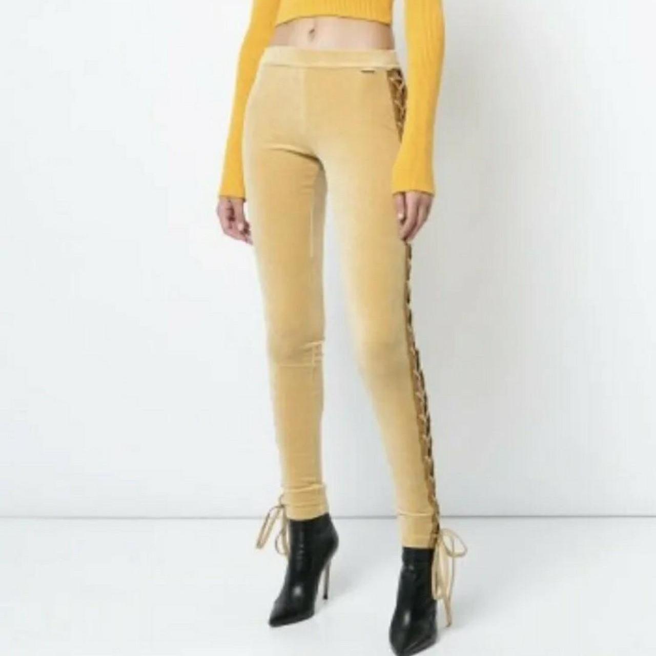 Fenty Puma By Rihanna Women Velour Lacing Tight Leggings Size XS