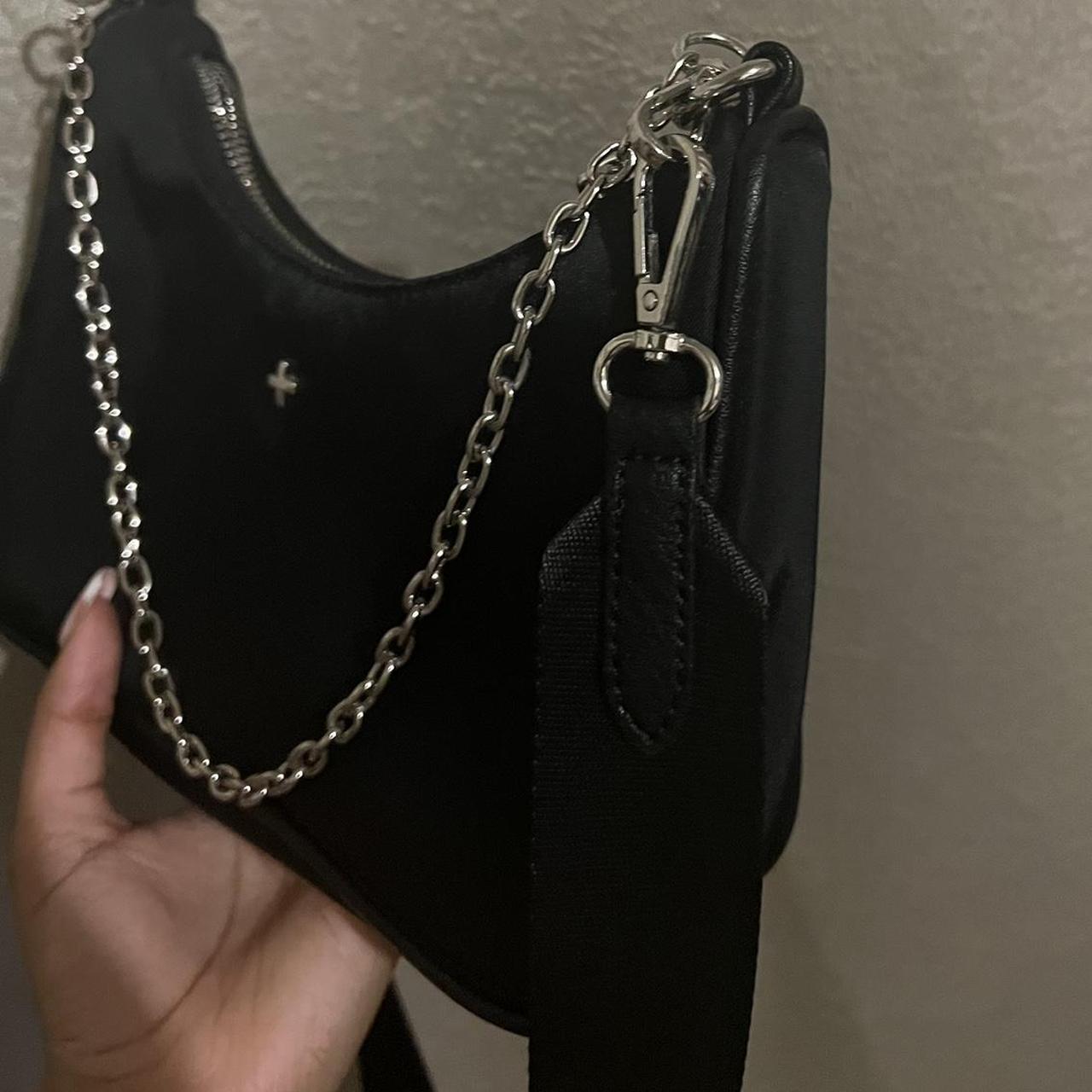 ASOS Women's Black and Silver Bag | Depop