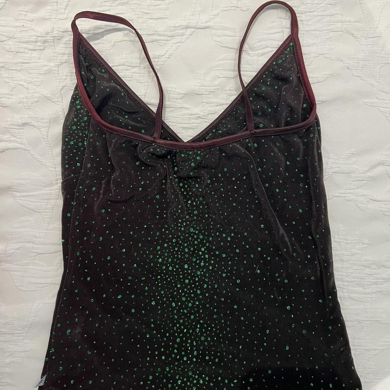 vintage dotti sparkly tank crop top from the 2000s... - Depop