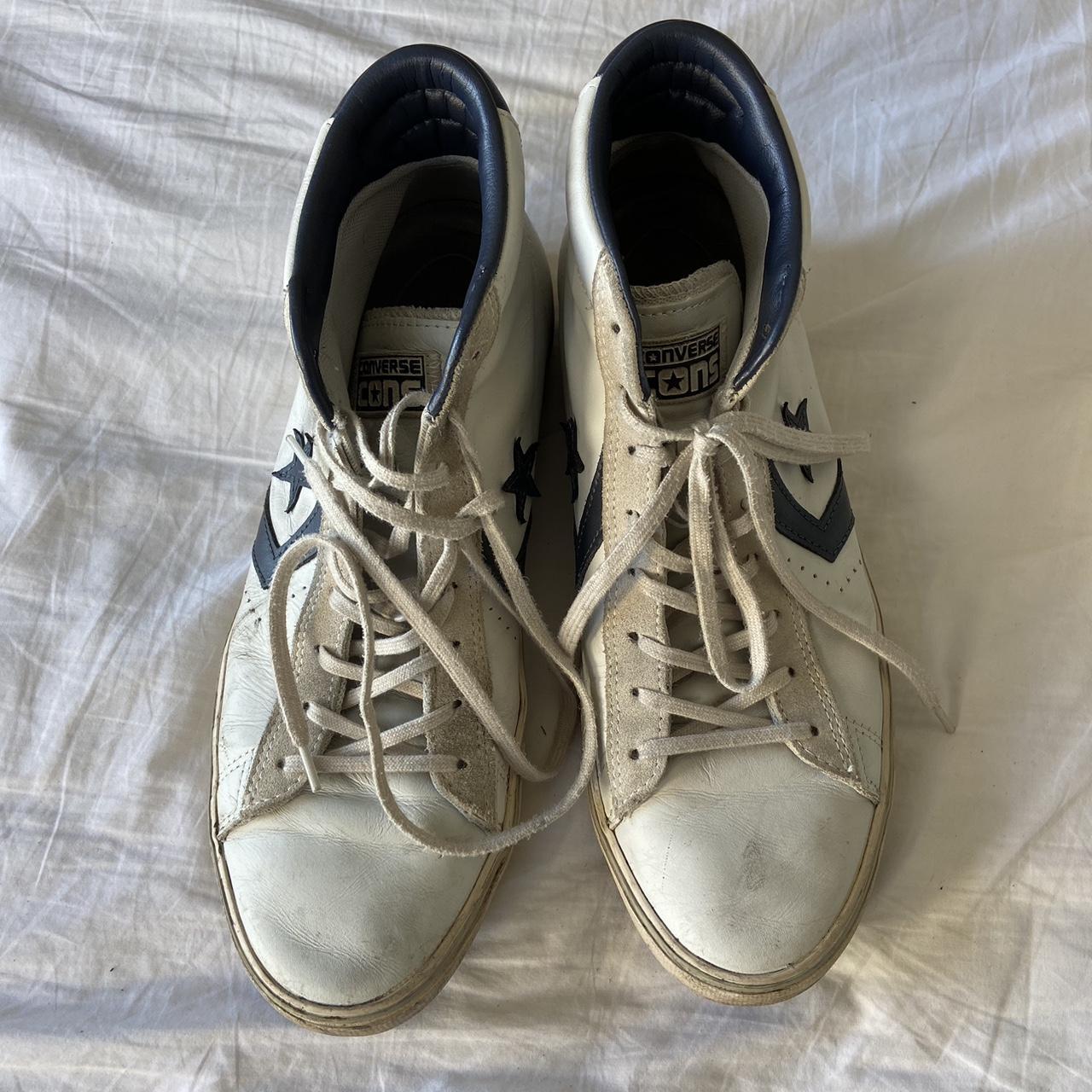 Vintage converse high top shoes, size 10 - Depop