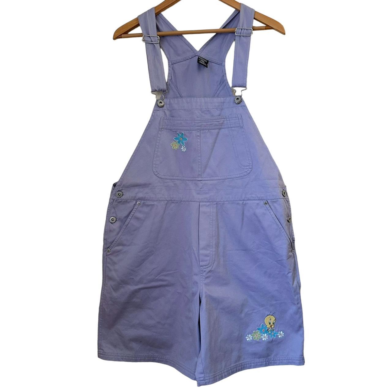 Looney Tunes Pastel Purple Overalls Shortalls Tweety... Depop