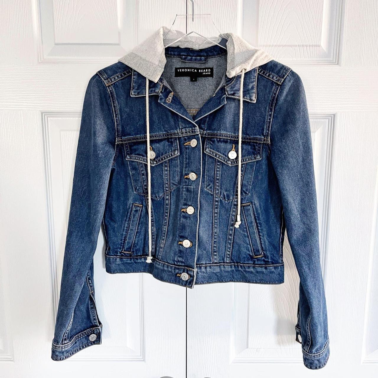 Veronica beard cara hooded best sale denim jacket