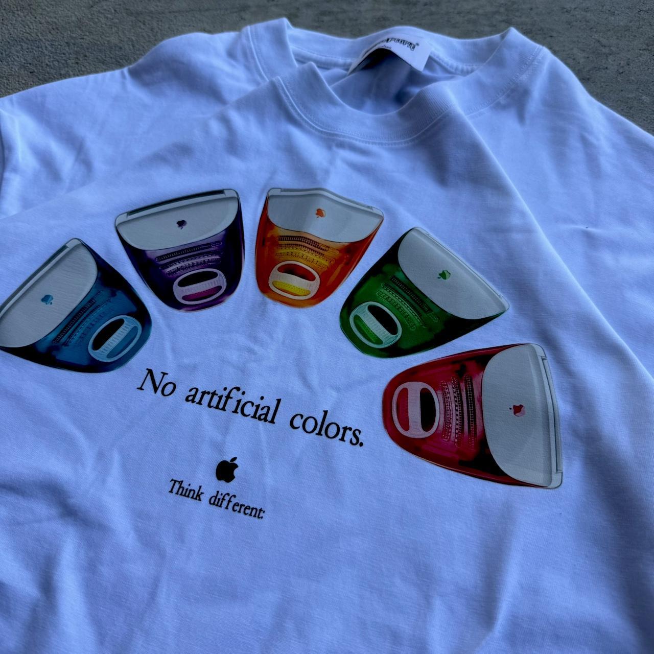 Apple Men's T-shirt - White/Multi - L – Y2K apple… - image 4