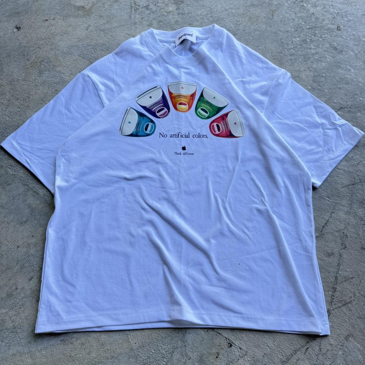 Apple Men's T-shirt - White/Multi - L – Y2K apple… - image 1