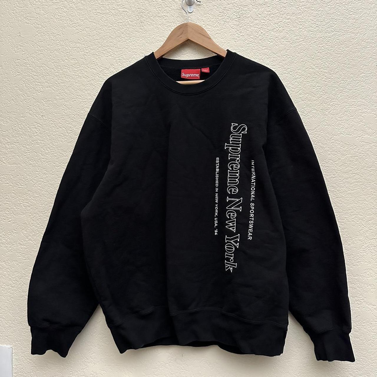 Supreme Side Logo Crewneck Black FW20 XL Depop