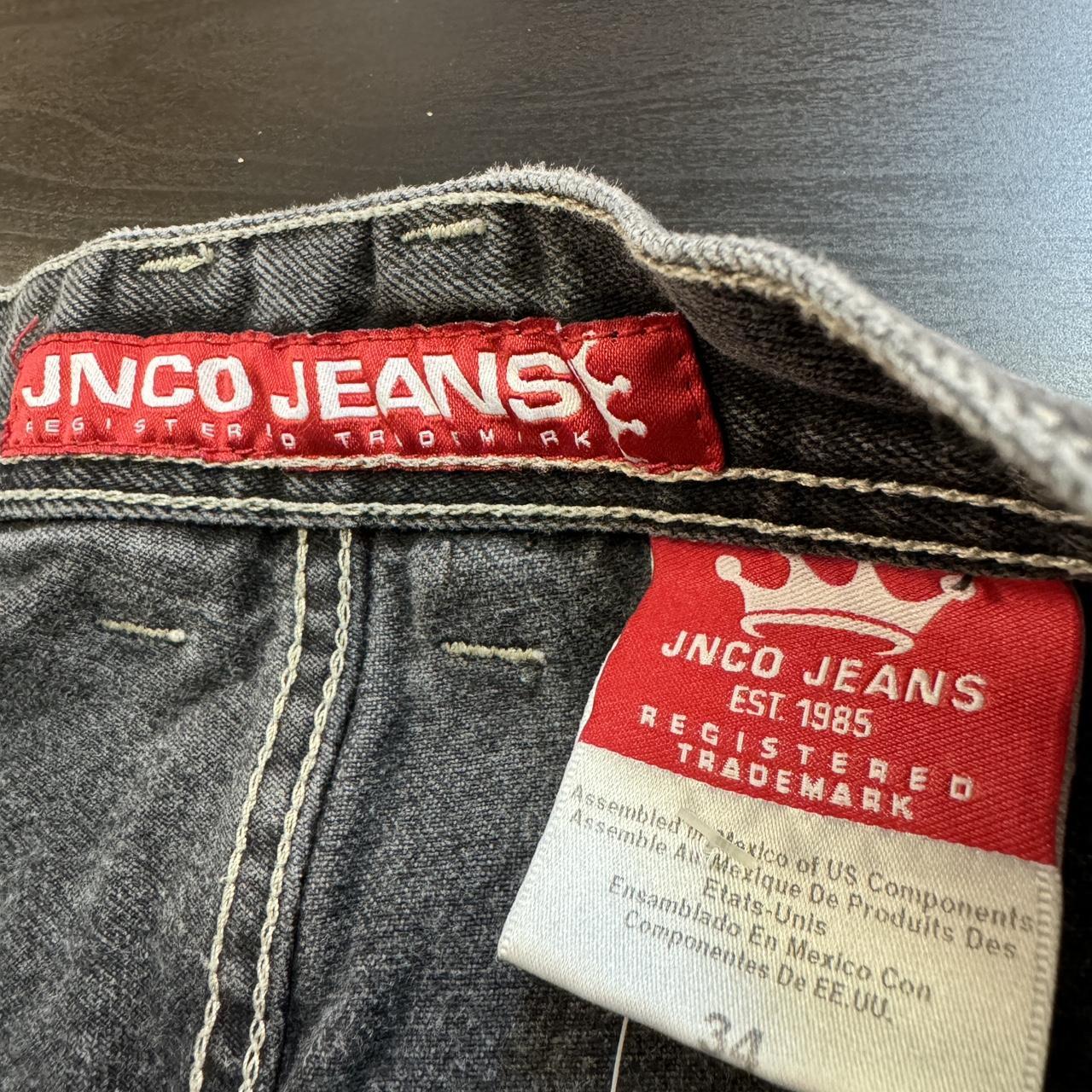 JNCO Jeans Shorts w/ Snake Embroidery Very... - Depop