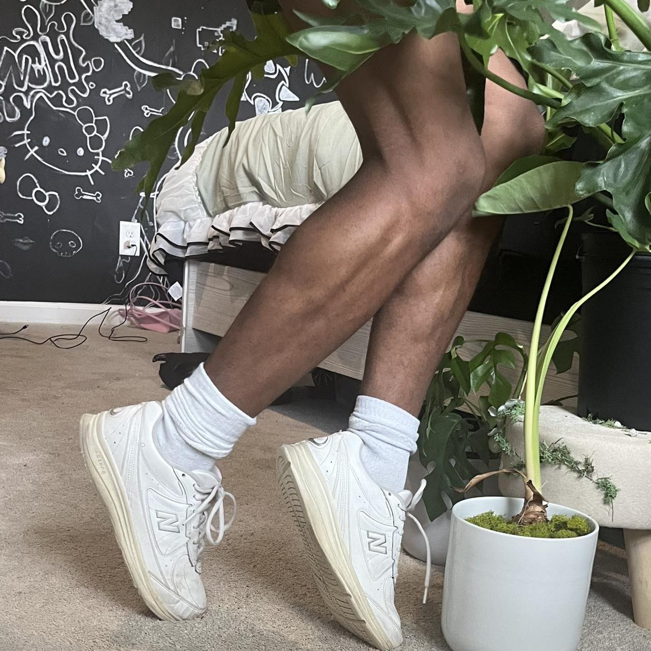 mens all white new balance