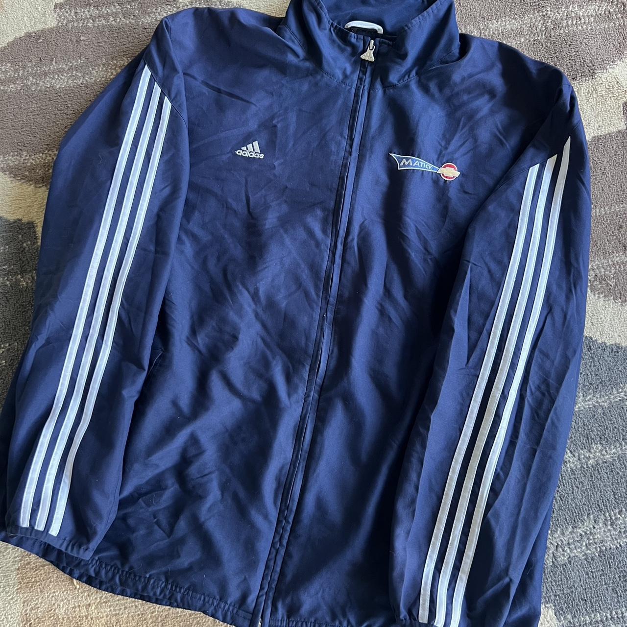 Vintage Y2K Adidas Soccer Windbreaker Pullover. Depop