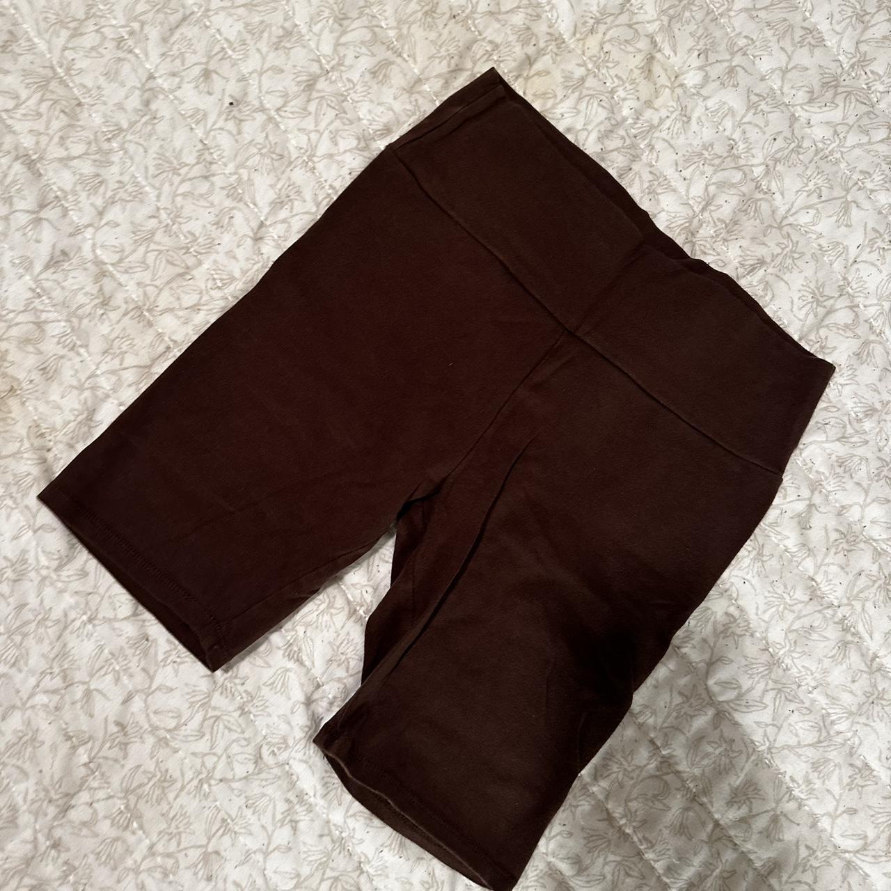 brown biker shorts super soft and comfy Depop