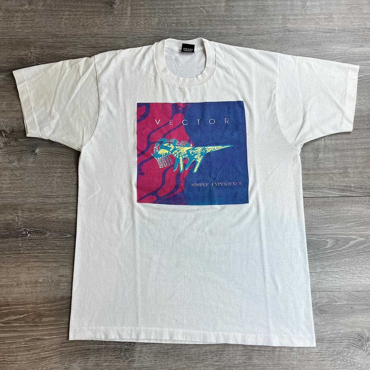 Vintage 80s Vector Simple Experience White Graphic - Depop