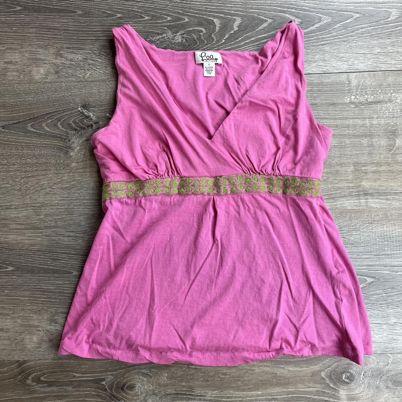 Y2K Lilly Pulitzer Embroidered Tank Top Side Zip... Depop