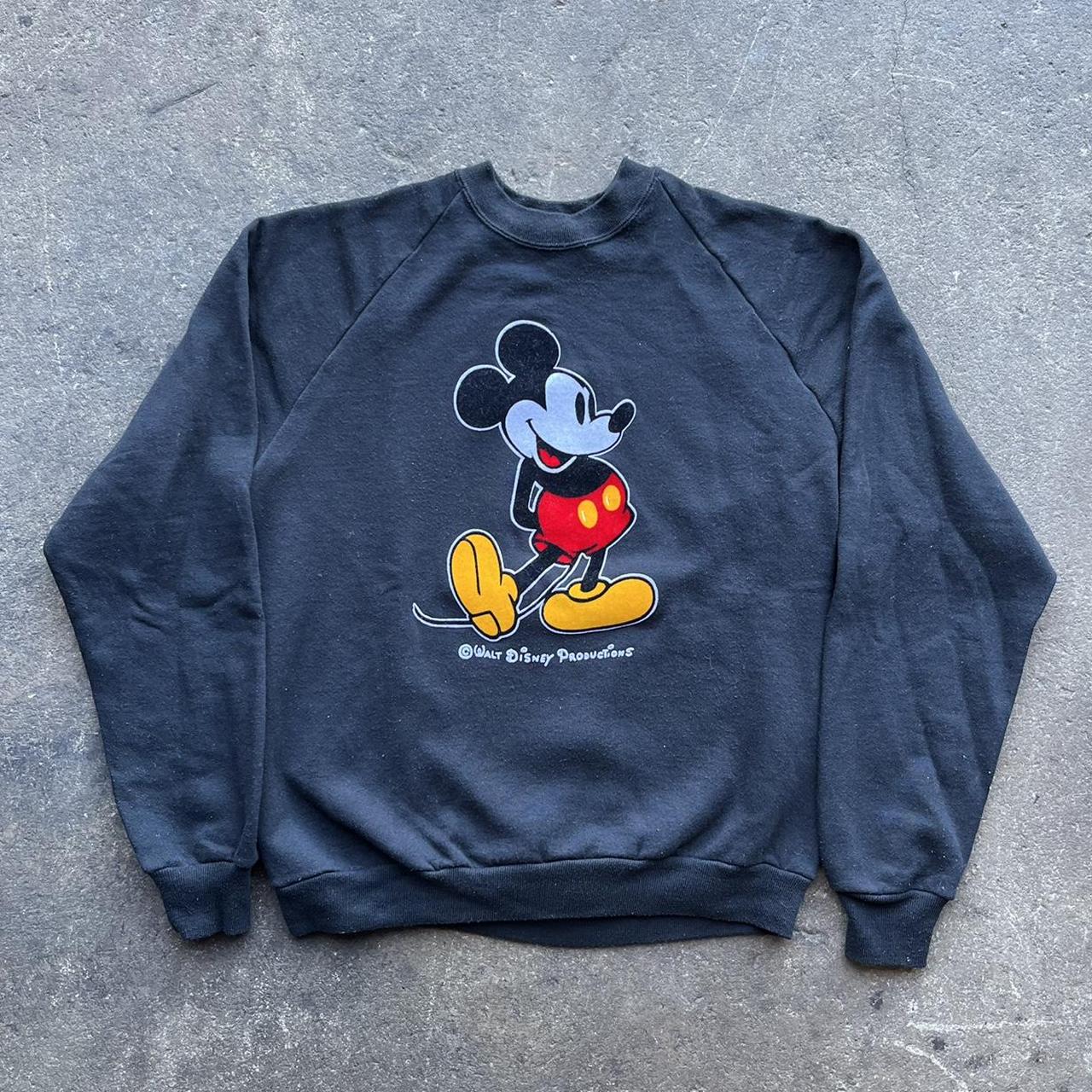 Black mickey mouse sweatshirt best sale