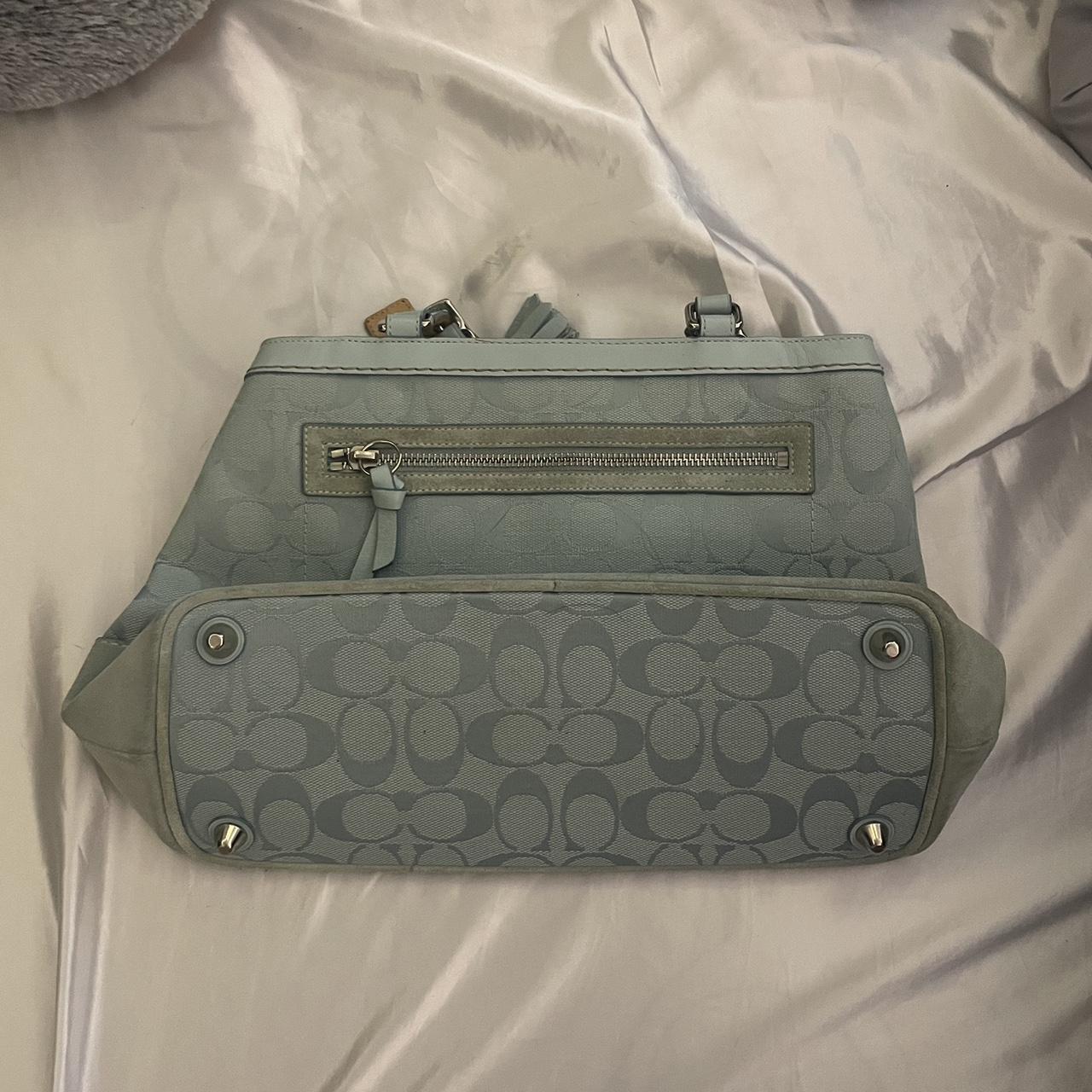 Light blue best sale coach purse