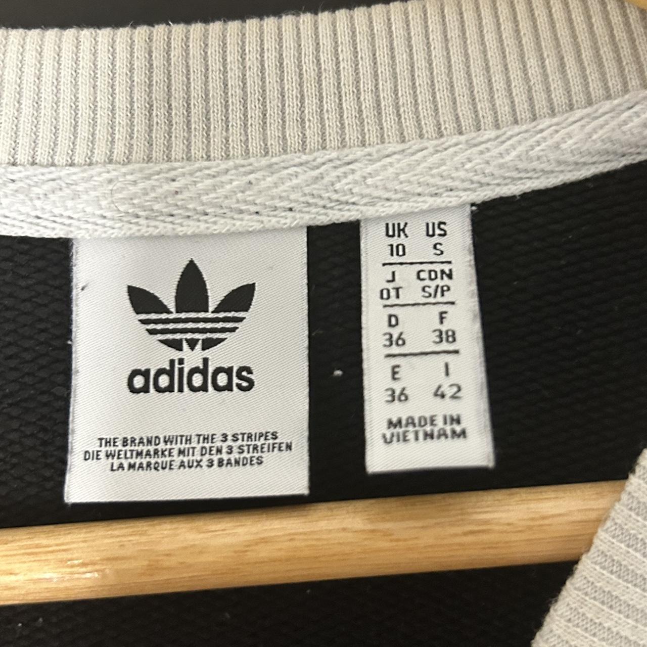 Authentic Adidas black and white sweatshirt Small... - Depop