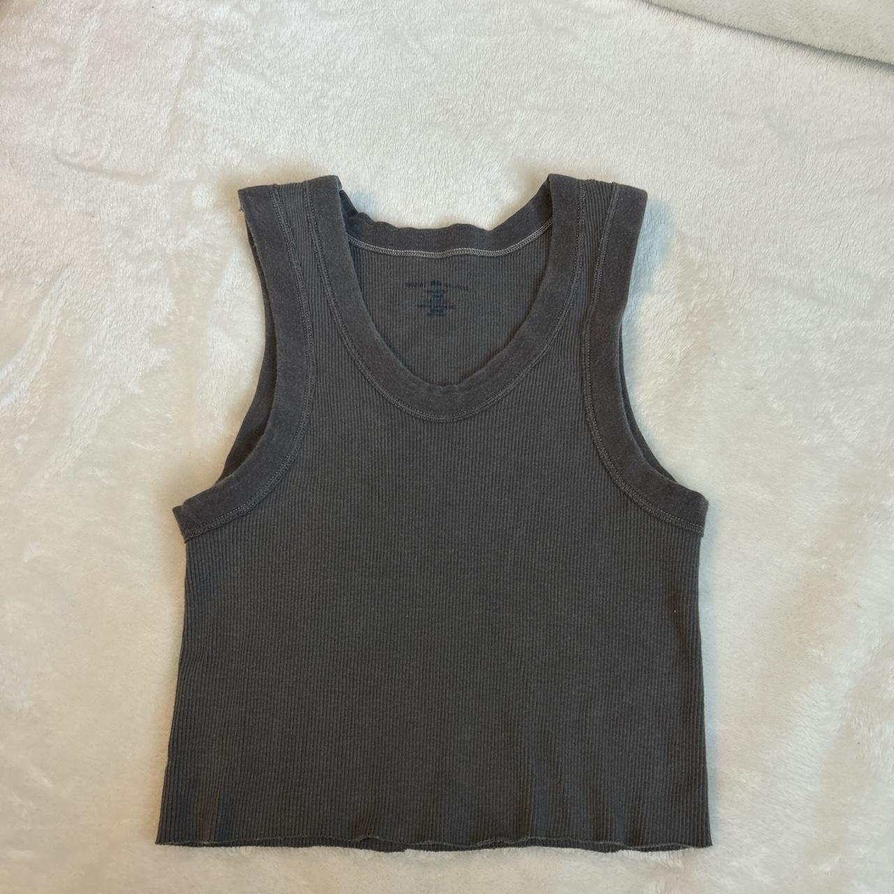 brandi Melville dark grey cropped tank - Depop