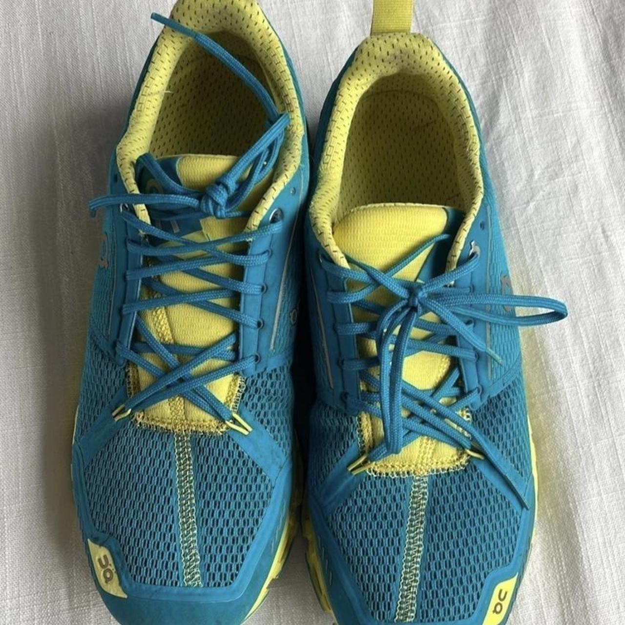 Cloudwalkers Women's Blue and Yellow Trainers | Depop