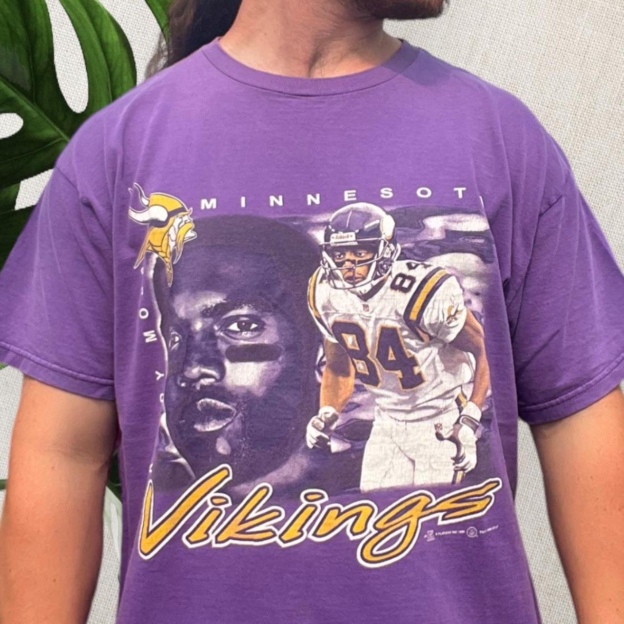 Vintage 90s Randy Moss Minnesota Vikings T shirt - Depop