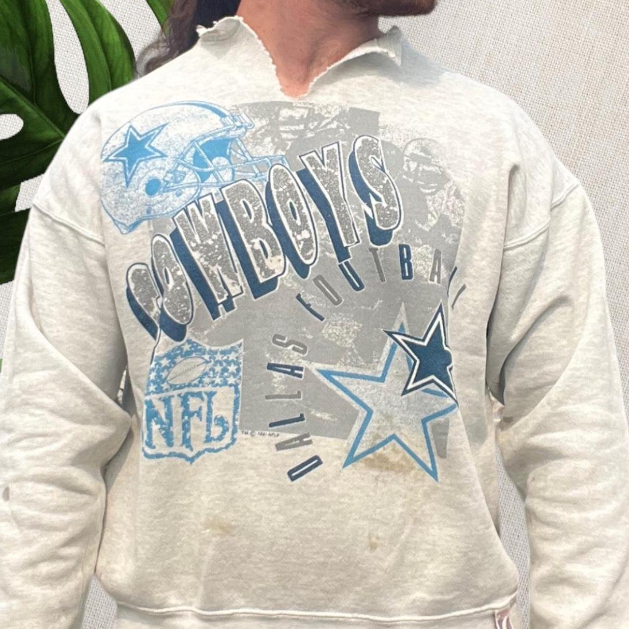 NFL, Sweaters, Vintage Dallas Cowboys Sweatshirt Mens Large Grey Crewneck  Sweater Nfl