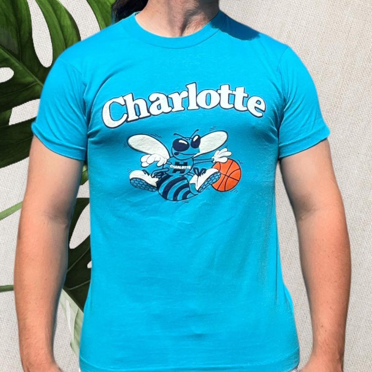 NBA Charlotte Hornets Basketball Short Sleeve Shirt Black/Teal Nike Medium