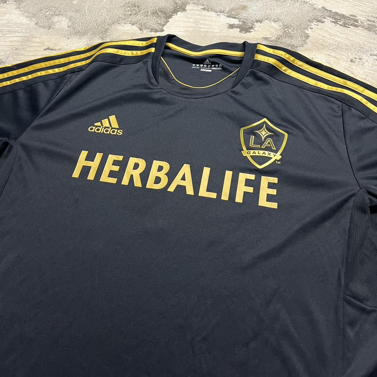 2011-2012 ADIDAS LA GALAXY GONZALES BLACK GOLD Depop