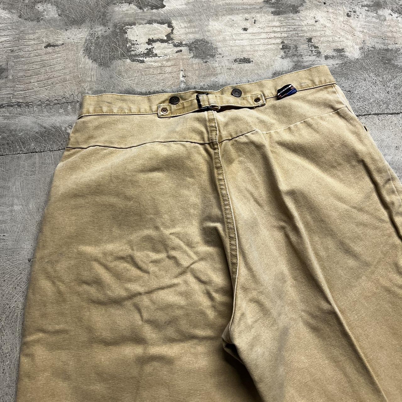 VINTAGE 80s CANVAS BUCKLE BACK UTILITY PANTS. In a | Depop