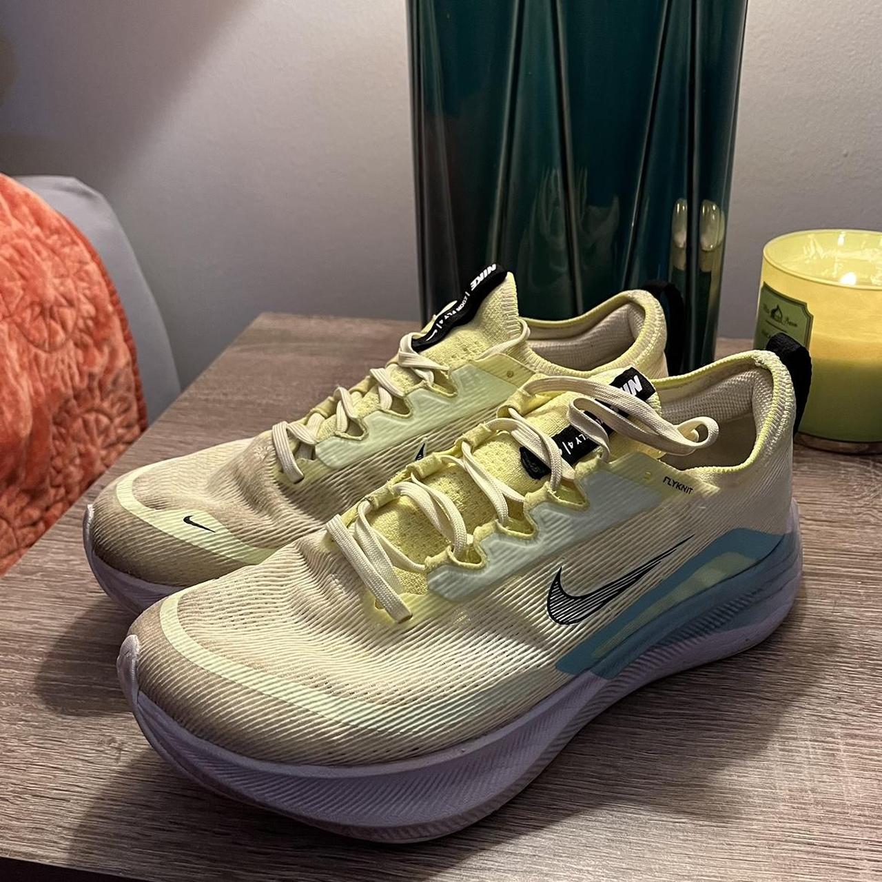 Nike Women s Zoom Fly 4 s Neon yellow blue Depop