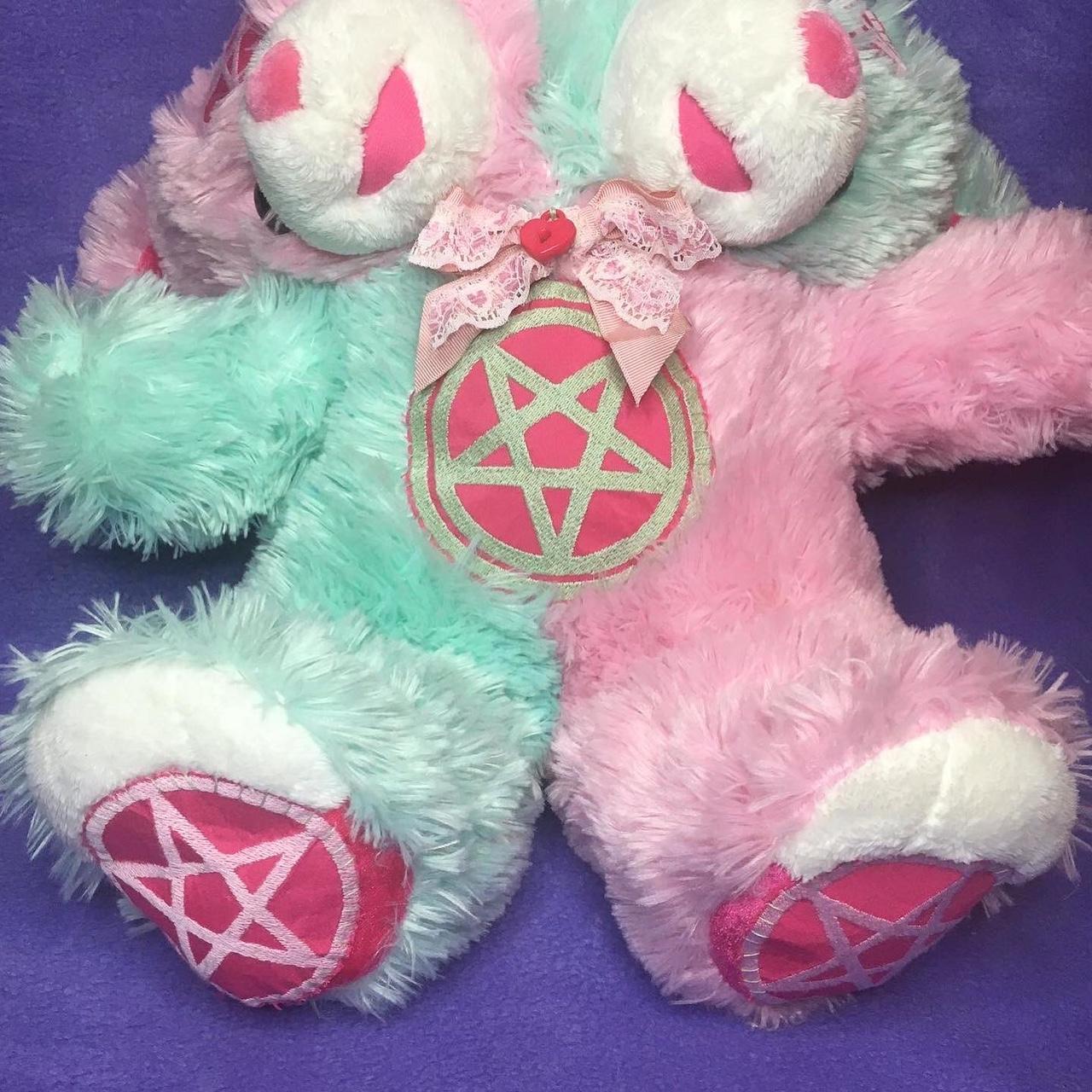 creepy cute pink bunny plush / plushie! cute for - Depop