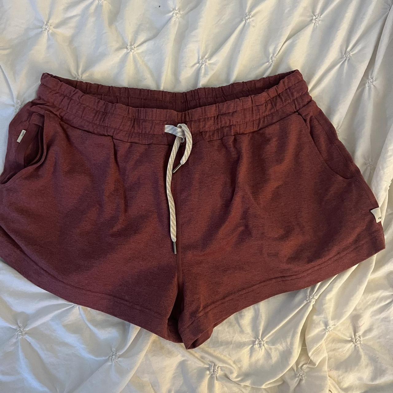 Vuori Women's Red and Burgundy Shorts | Depop