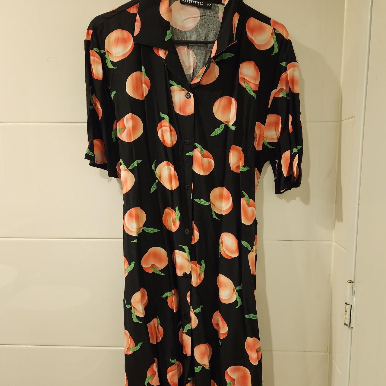 Dangerfield Peach Shirt Dress Size 10 Never Depop