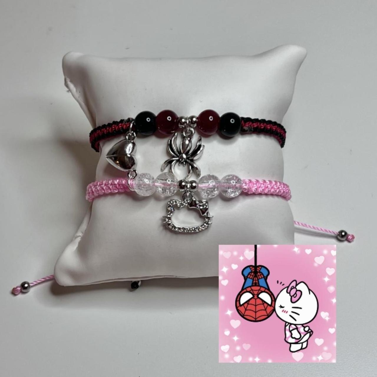 Spider-Man and Hello kitty couple bracelets -Made - Depop