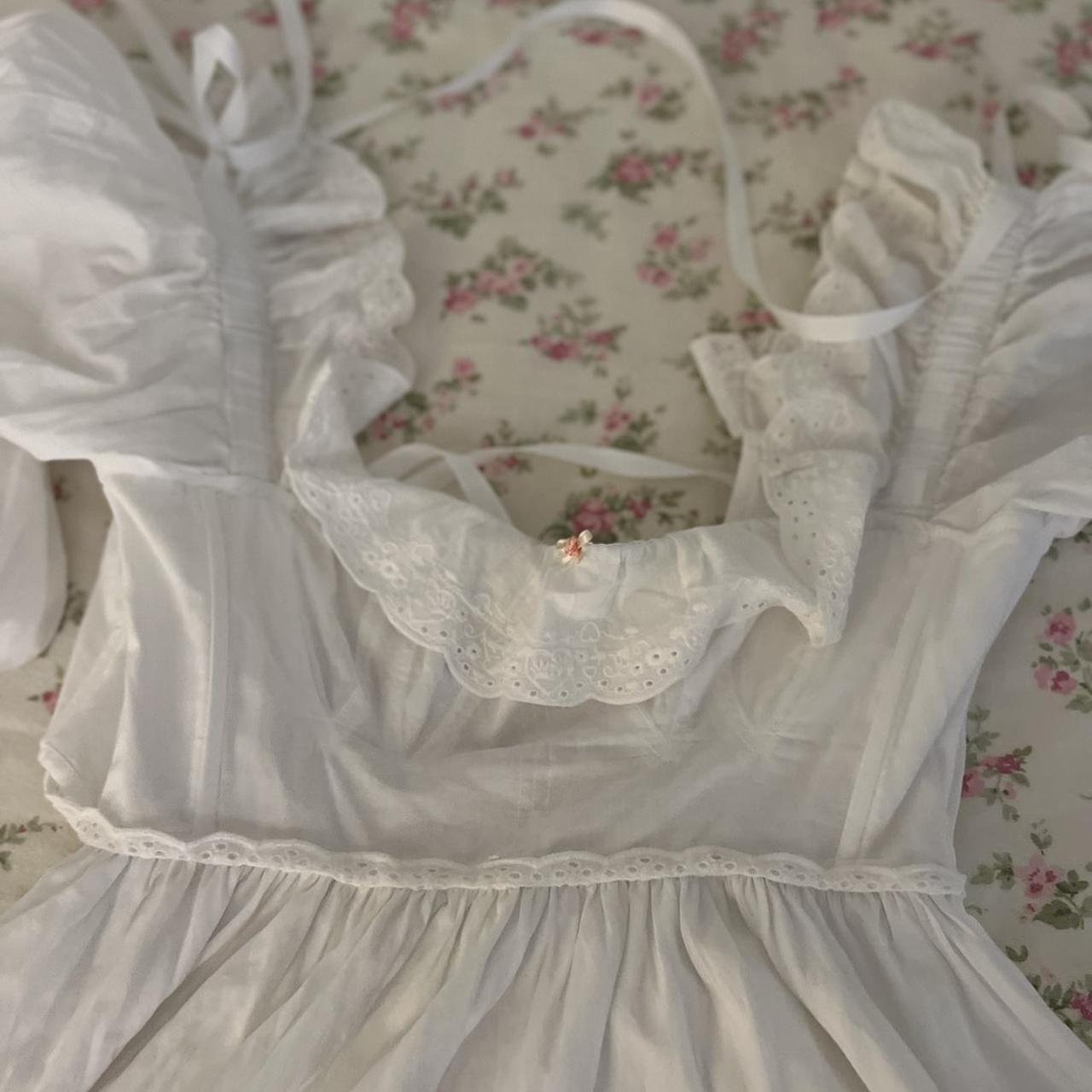 the cutest kitteny lornette milkmaid corset dress.... - Depop