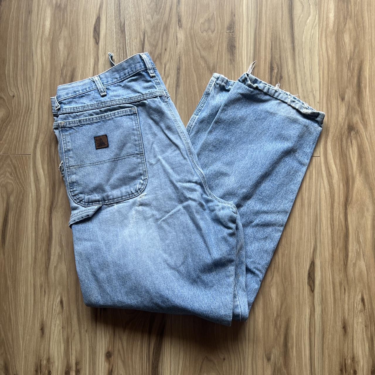 Wrangler Rugged Fit Jeans Size: 38X30 Flaws -... - Depop
