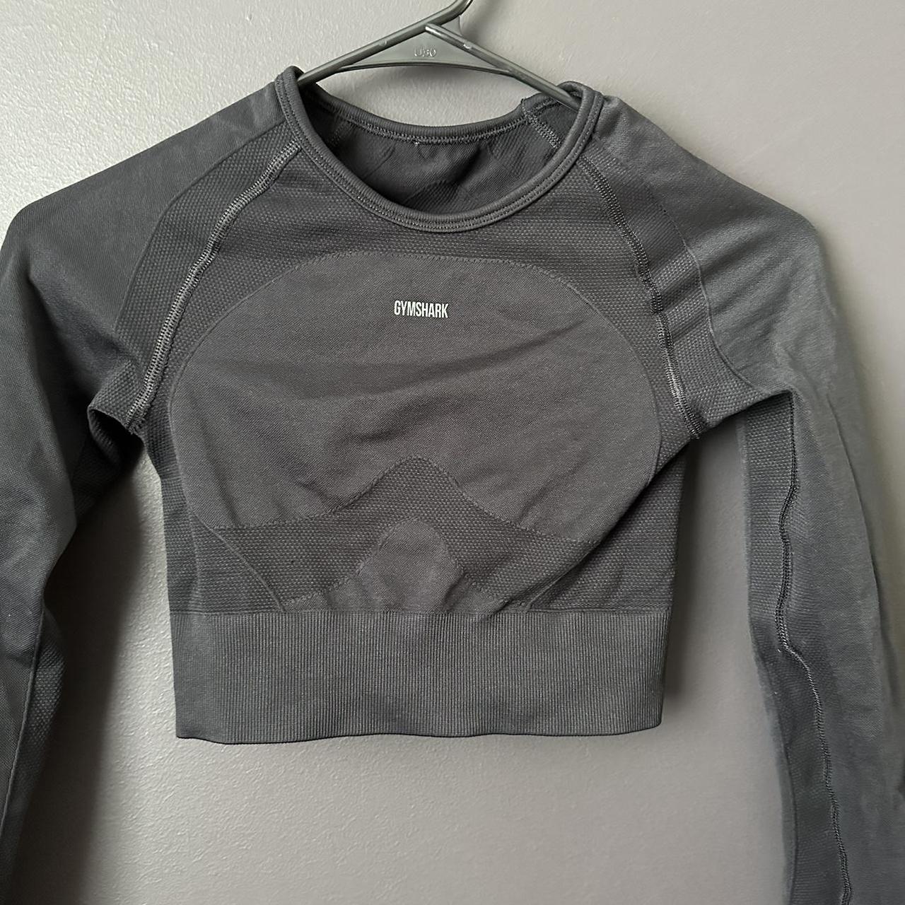 Gymshark Long Sleeve Black Workout Top Size XS... Depop