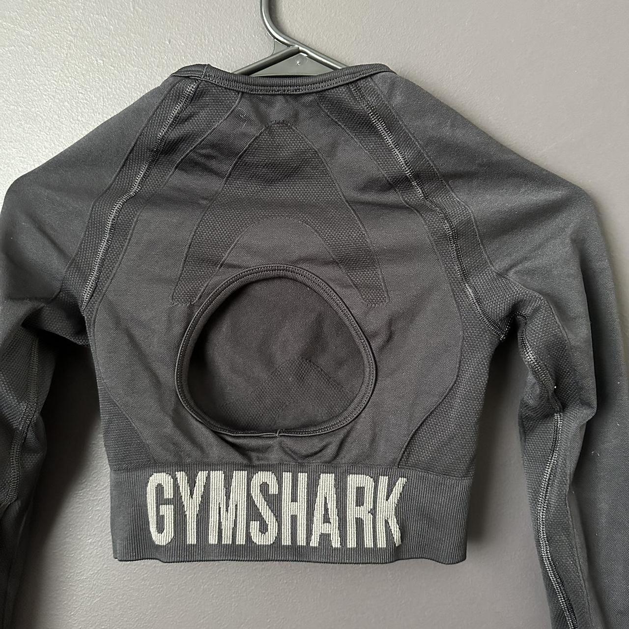 Gymshark Long Sleeve Black Workout Top Size XS... Depop