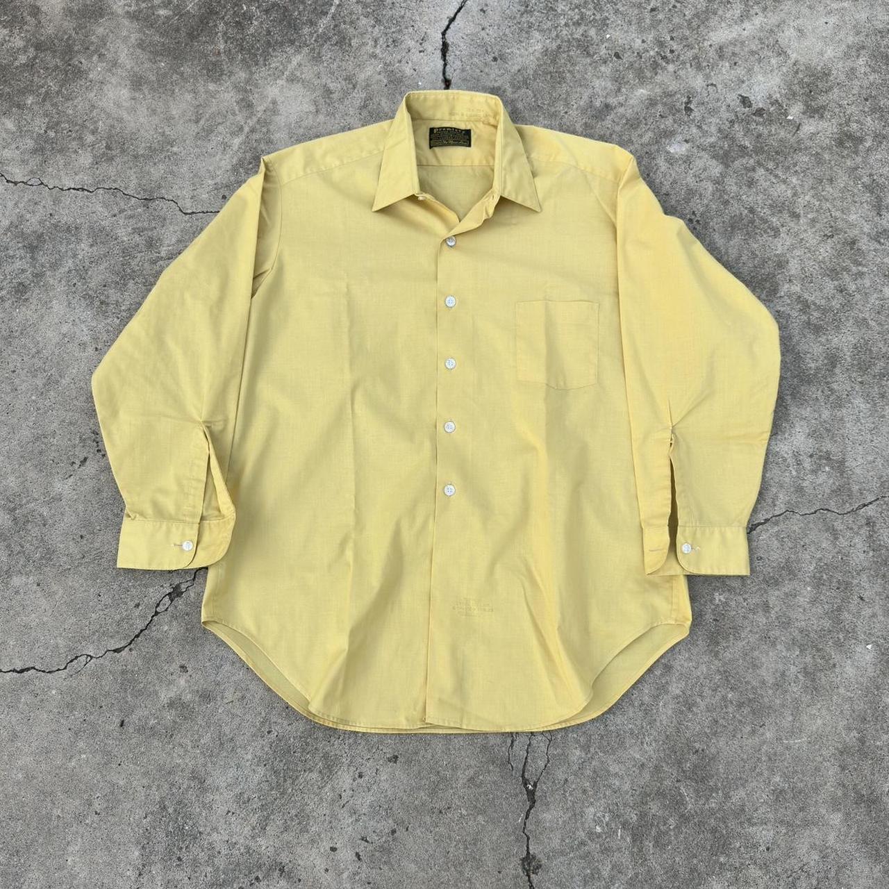 vintage 1970s collar button up shirt polo shirt... Depop