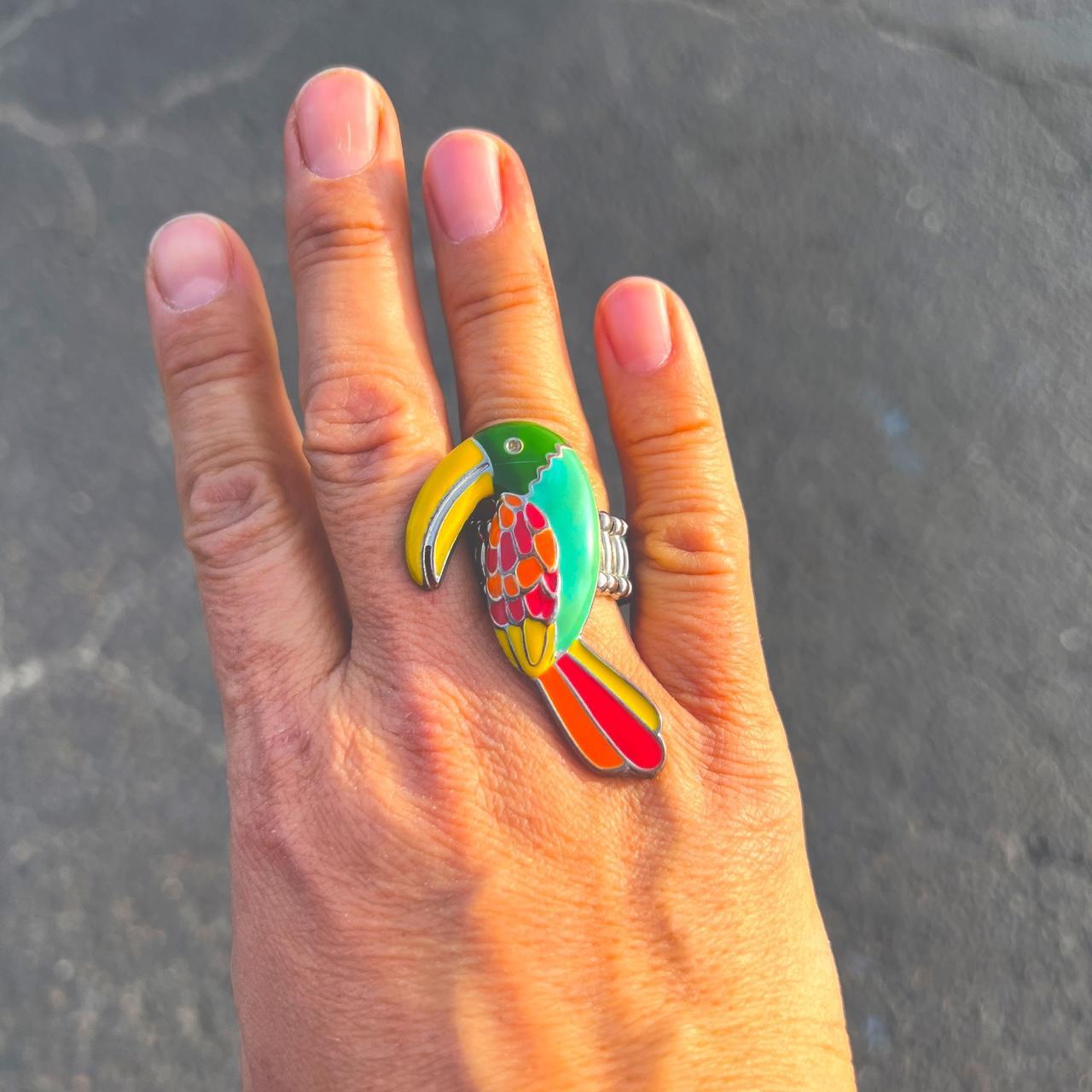 Women's Ring - Multi/Silver – Vibrant multi-colou… - image 4