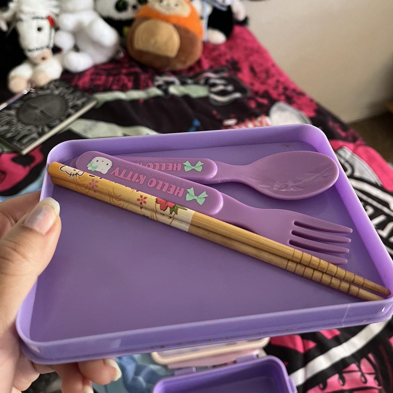 Cute Cinnamoroll Tupperware/Bento Box by Sanrio from - Depop